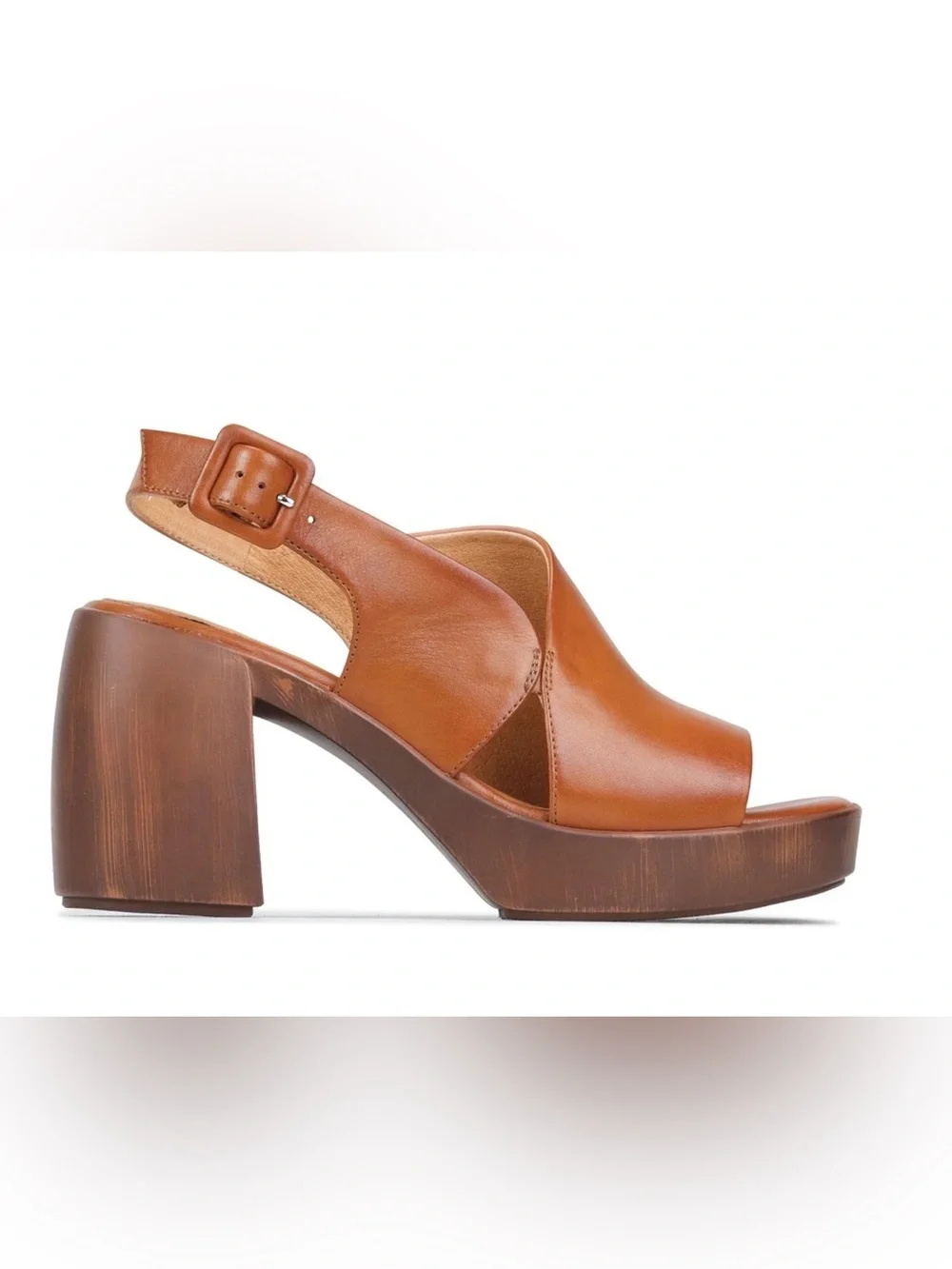 EOS MELBOURNE Leather Platform Slingback Sandals. Cashmere Leather soft & supple